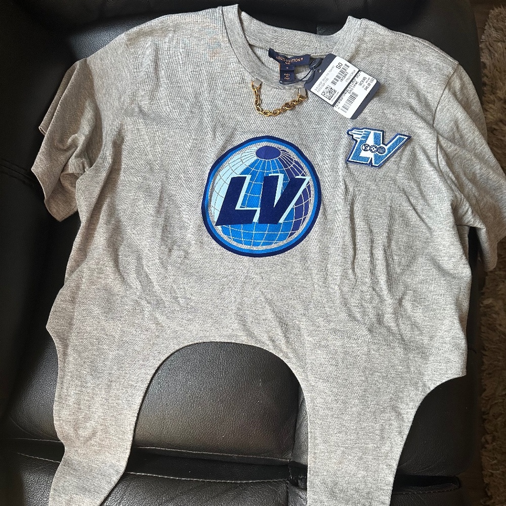 Louis Vuitton crop self-tie Tshirt